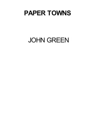 Paper Towns